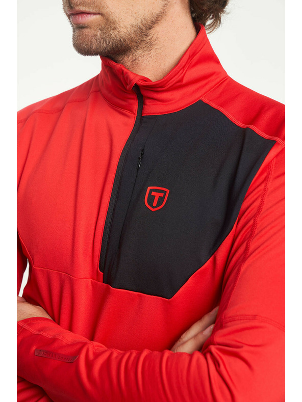 Tenson Férfi funkcionális kapucnis pulóver TENSON TXlite Halfzip M piros