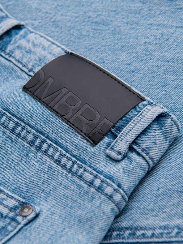 Ombre Clothing Férfi klasszikus mosott farmer REGULAR FIT kék Ombre ruházat