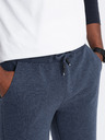 Ombre Clothing Férfi Ottomán kötött melegítőnadrág - sötétkék V1 OM-SRSK-0150 Ombre ruházat