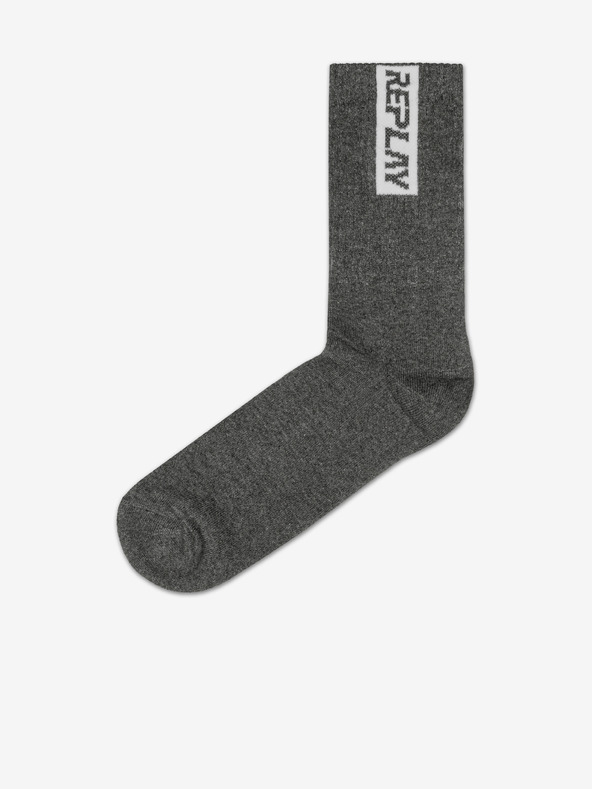 Replay Két pár férfi sötétszürke Replay zokni készlet