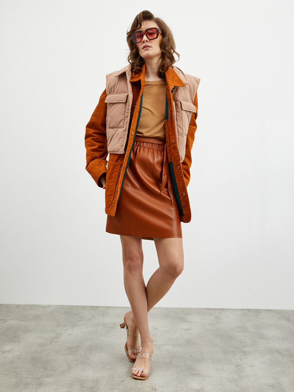 ZOOT.lab Bézs női laza basic póló háromnegyedes ujjakkal ZOOT.lab Leticia