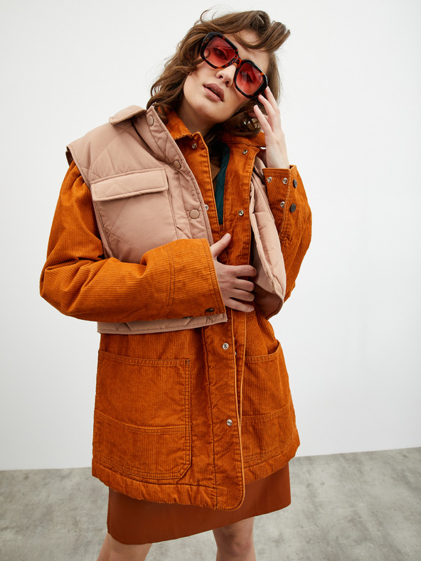 ZOOT.lab Bézs női laza basic póló háromnegyedes ujjakkal ZOOT.lab Leticia