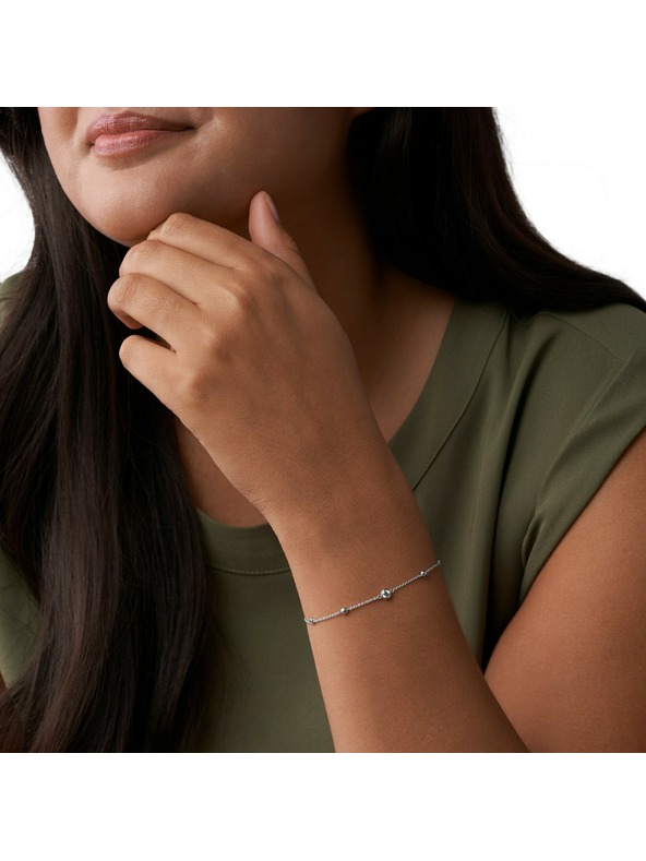 Fossil Fossil ezüst karkötő hölgyeknek