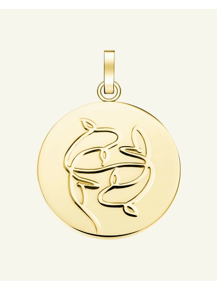 Rosefield Rosefield arany színű medál Zodiac Érme Halak