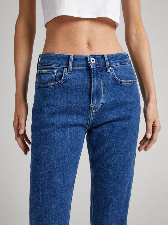 Pepe Jeans Kék női egyenes szabású farmernadrág Pepe Jeans Mary