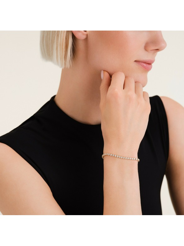 Rosefield Rosefield aranyozott Tennis női karkötő JBTWG-J1035