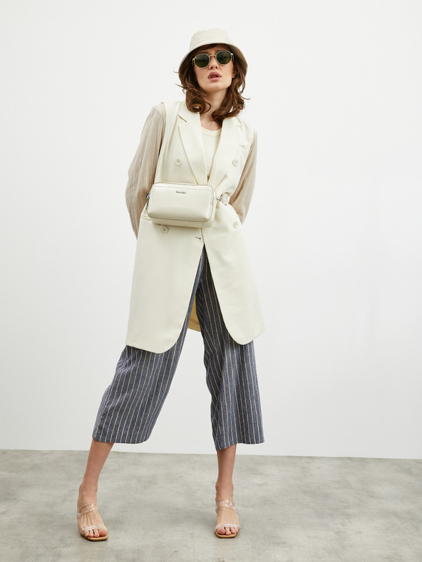 ZOOT.lab Bézs színű női csíkos blézer ZOOT.lab Ursala