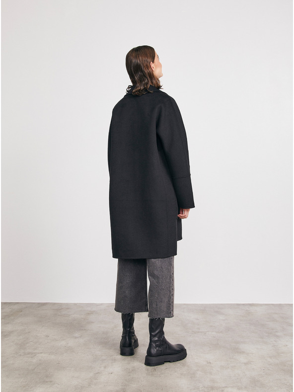 ZOOT.lab Fekete női kabát gyapjúval METROOPOLIS by ZOOT.lab Kandis