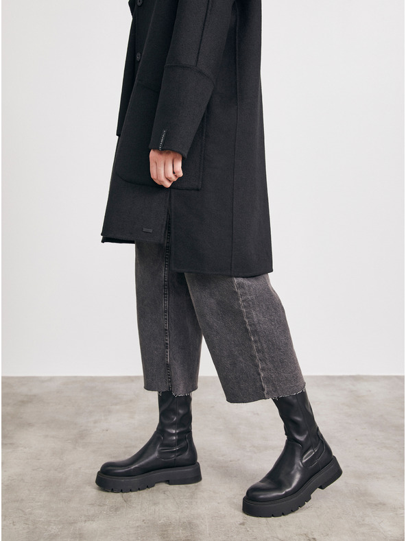 ZOOT.lab Fekete női kabát gyapjúval METROOPOLIS by ZOOT.lab Kandis