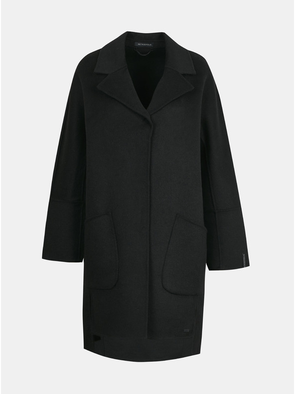 ZOOT.lab Fekete női kabát gyapjúval METROOPOLIS by ZOOT.lab Kandis