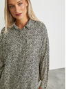 ZOOT.lab Fekete és krémszínű női mintás laza póló METROOPOLIS by ZOOT.lab Ingrid