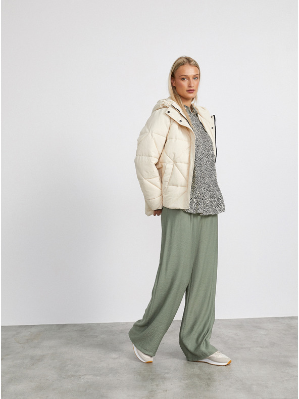 ZOOT.lab Fekete és krémszínű női mintás laza póló METROOPOLIS by ZOOT.lab Ingrid