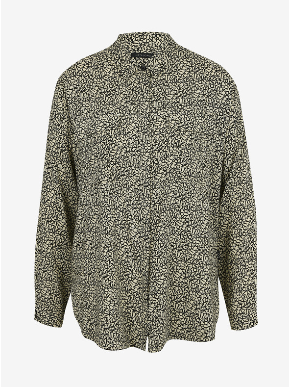 ZOOT.lab Fekete és krémszínű női mintás laza póló METROOPOLIS by ZOOT.lab Ingrid