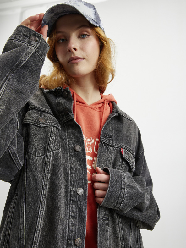 ZOOT.lab Korallszínű női kapucnis pulóveres ruha nyomtatással ZOOT.lab Debby Debby