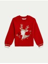 Marks & Spencer Rénszarvasos pulóver (1-8 éves korig) Marks & Spencer piros