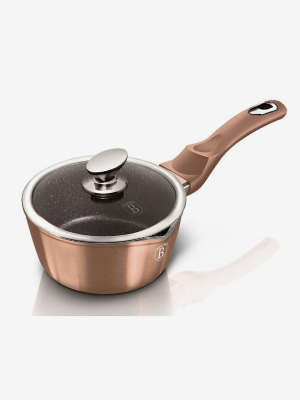 Berlingerhaus Lábas fedővel márvány felülettel 16 cm Rosegold Metallic Line BERLINGERHAUS