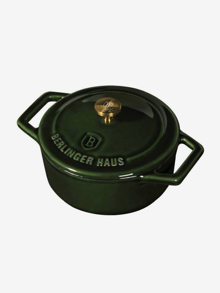 Berlingerhaus Öntöttvas sütőtál fedővel 10 cm BERLINGERHAUS Emerald Collection