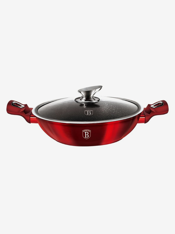 Berlingerhaus Wok serpenyő fedővel 30 cm Burgundy Edition BERLINGERHAUS