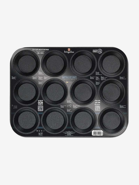 Berlingerhaus BERLINGERHAUS Aquamarine Metallic Line muffinforma titán felülettel (12 db)