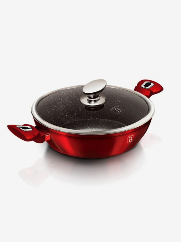 Berlingerhaus Kerek sütőtál márványfelülettel és fedővel 32 cm BERLINGERHAUS Burgundy Metallic Line