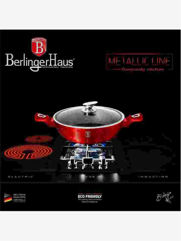 Berlingerhaus Kerek sütőtál márványfelülettel és fedővel 32 cm BERLINGERHAUS Burgundy Metallic Line