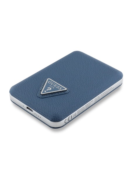 Guess Guess PU szemcsés háromszög logós MagSafe Powerbank 5000mAh Kék