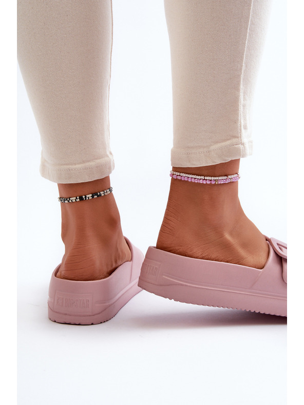 BIG STAR SHOES Rózsaszín platformos Big Star női cipő csattal