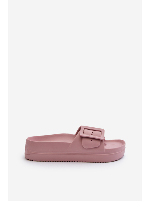 BIG STAR SHOES Rózsaszín platformos Big Star női cipő csattal