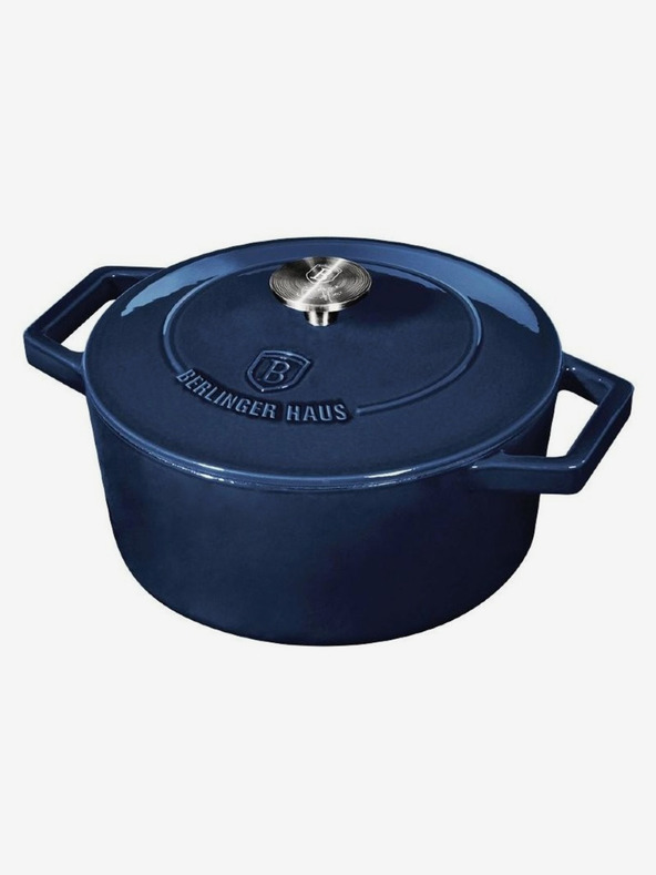Berlingerhaus BERLINGERHAUS Aquamarine Metallic Line öntöttvas sütőedény fedővel (24 cm)