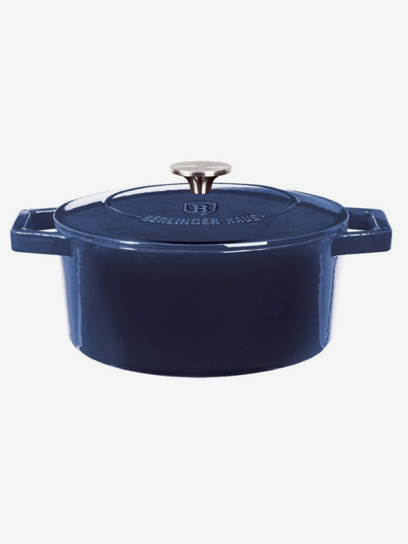 Berlingerhaus BERLINGERHAUS Aquamarine Metallic Line öntöttvas sütőedény fedővel (24 cm)