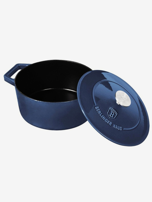 Berlingerhaus BERLINGERHAUS Aquamarine Metallic Line öntöttvas sütőedény fedővel (24 cm)