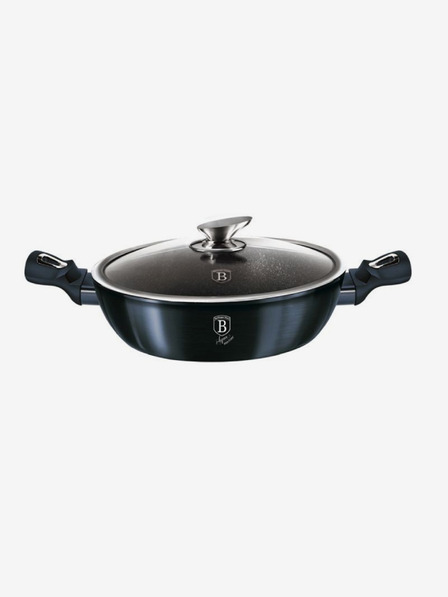 Berlingerhaus Kerek sütőtál márvány felülettel és fedővel 28 cm BERLINGERHAUS Metallic Line Aquamarine Edition