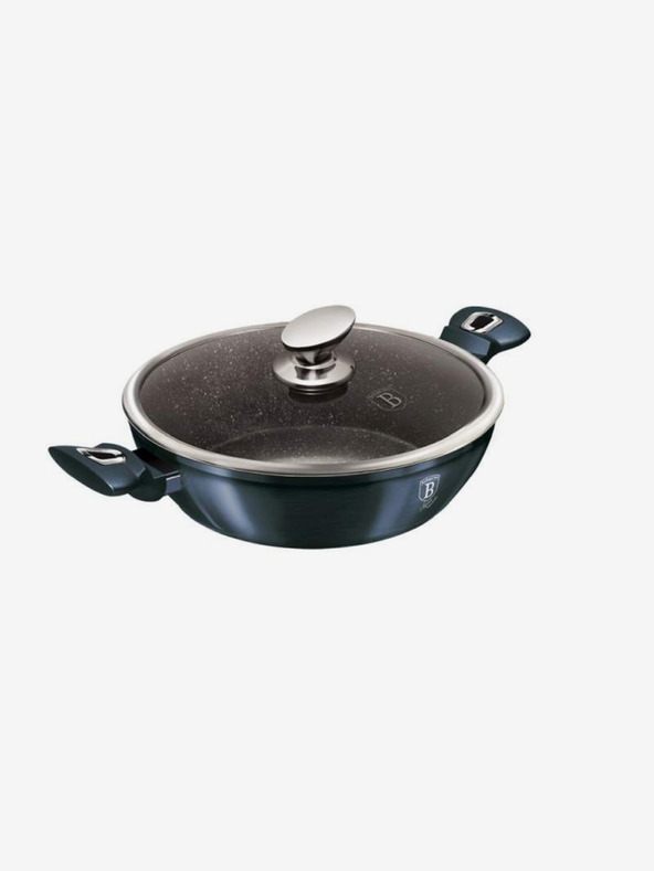 Berlingerhaus Kerek sütőtál márvány felülettel és fedővel 28 cm BERLINGERHAUS Metallic Line Aquamarine Edition