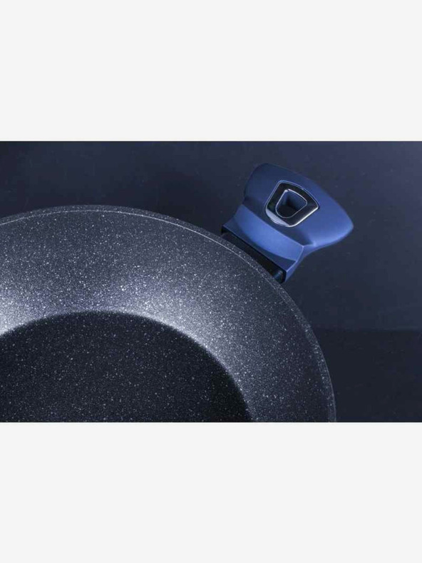 Berlingerhaus Kerek sütőtál márvány felülettel és fedővel 28 cm BERLINGERHAUS Metallic Line Aquamarine Edition