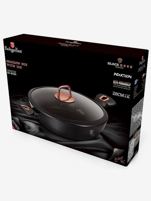 Berlingerhaus Sütőedény fedővel és márvány felülettel 28 cm Black Rose Collection BERLINGERHAUS