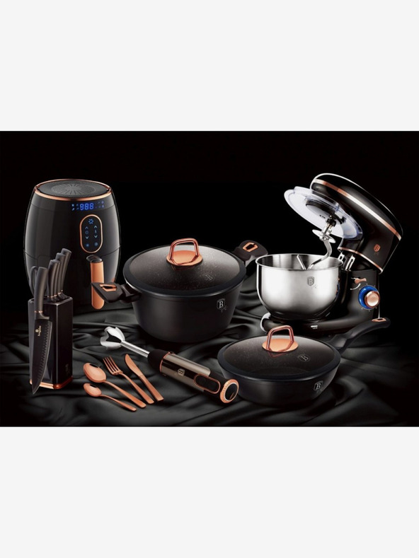 Berlingerhaus Sütőedény fedővel és márvány felülettel 28 cm Black Rose Collection BERLINGERHAUS