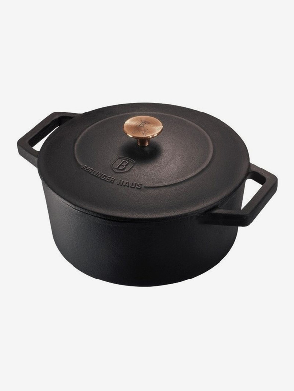 Berlingerhaus Öntöttvas sütőedény fedővel 24 cm BERLINGERHAUS Black Rose Collection