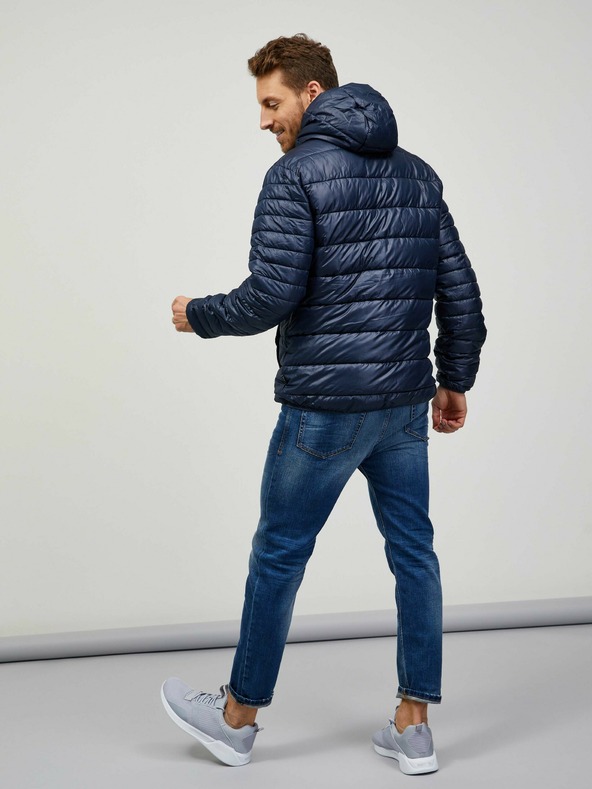 Sam 73 Sötétkék férfi téli steppelt kabát Sam 73