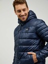 Sam 73 Sötétkék férfi téli steppelt kabát Sam 73