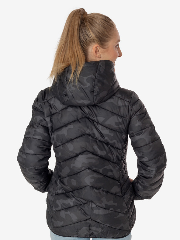 Sam 73 Fekete Női steppelt Camouflage kabát Sam 73