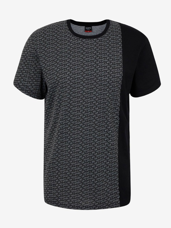 Sam 73 Fekete férfi mintás póló SAM 73 Paul