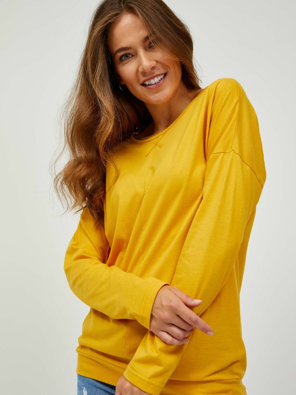 Sam 73 Sárga női alap hosszú ujjú póló SAM 73 Azuka