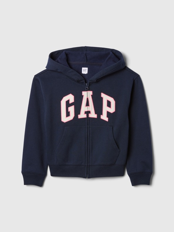 GAP Gyerek pulóver logóval és fleece béléssel GAP