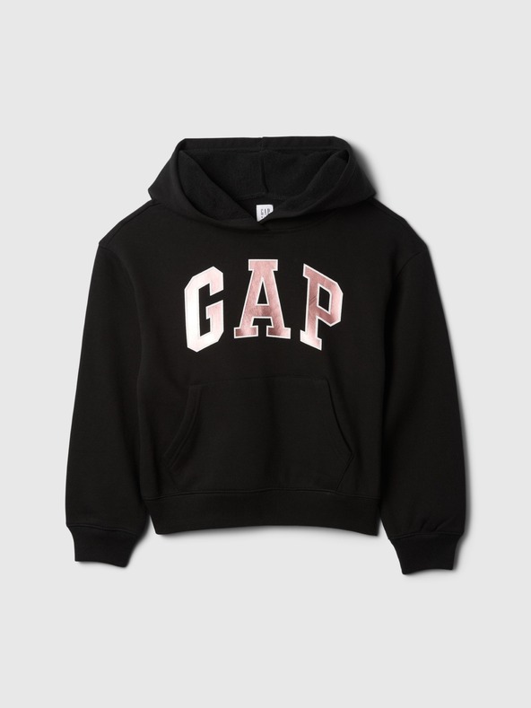 GAP Gyerek pulóver logóval és fleece béléssel GAP
