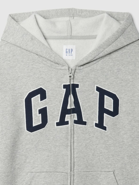GAP Gyerek pulóver logóval és fleece béléssel GAP