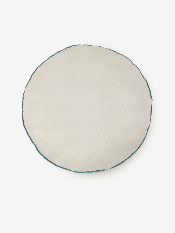 HIP Átmérő 55 cm - Kék és krémszínű, megfordítható párna HIP Camunda motívummal