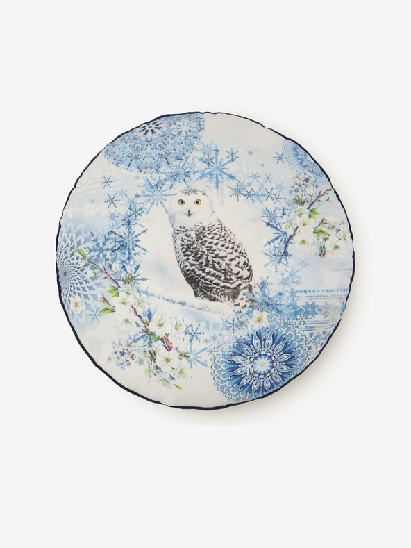 HIP Átmérő 55 cm - Kék színű, megfordítható párna HIP Phalini motívummal