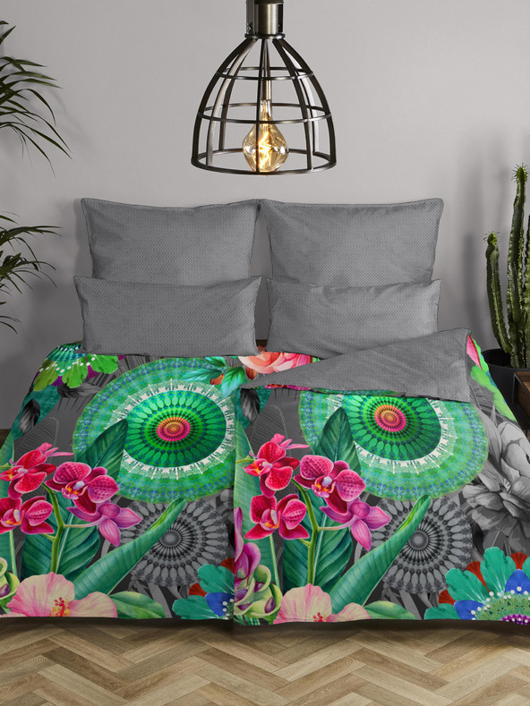 HIP Szürke mintás, fordítható ágynemű HIP Thirze 140 x 200 cm -