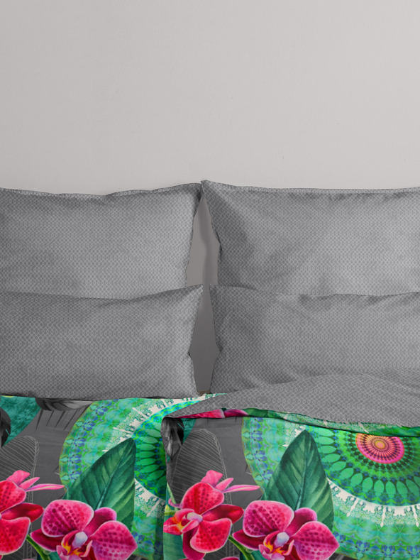 HIP Szürke mintás, fordítható ágynemű HIP Thirze 140 x 200 cm -