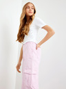 LIMITED by name it Világos rózsaszínű, széles szárú lánynadrág zsebekkel LIMITED by name it Hilse